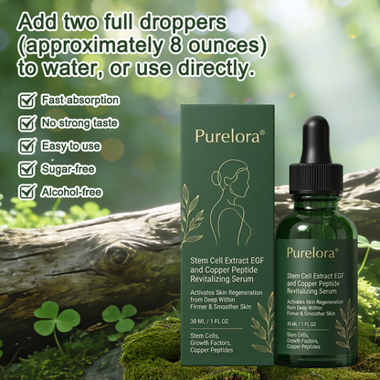 🍃Change from the inside out | Purelora® Stem Cell–Derived EGF & Copper Peptide Activating Serum  (Deeply activates skin renewal from within for firmer, smoother-looking skin)