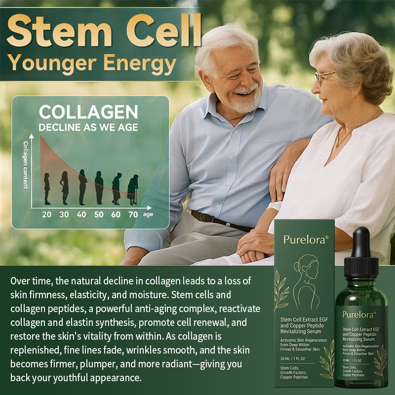 🍃Change from the inside out | Purelora® Stem Cell–Derived EGF & Copper Peptide Activating Serum  (Deeply activates skin renewal from within for firmer, smoother-looking skin)