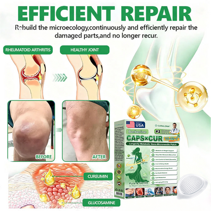 | 🇺🇸 𝐎𝐟𝐟𝐢𝐜𝐢𝐚𝐥 US 𝐒𝐭𝐨𝐫𝐞 | Curalona® Triple Action Microneedle Patch – Berberine & NAD+ for Metabolic Support, Bakuchiol for Skin Renewal, Boswellia for Joint Comfort – Transdermal Day & Night Microneedle Patch for Women & Men – 7 Patches