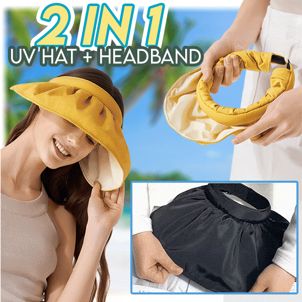 Two-way sun hat headband