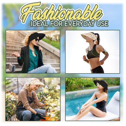 Two-way sun hat headband