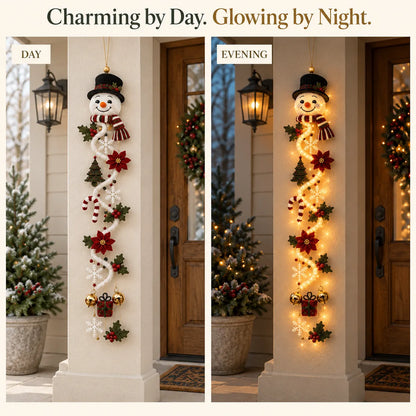 🎄 Glowing Christmas Door Hanger | 6 Festive Lighted Designs with Warm Glow, Dimensional Details & Space-Saving Vertical Décor ✨