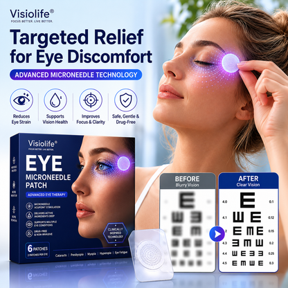 🔥 LAST DAY SALE-80% OFF✨Visiolife® Transdermal Vision-Repair Eye Microneedle Patch✅FDA Approved(Suitable for presbyopia, dry eye syndrome, glaucoma, and cataracts)