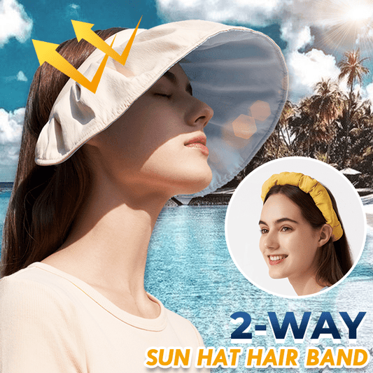 Banda para el cabello con sombrero para el sol de dos vías