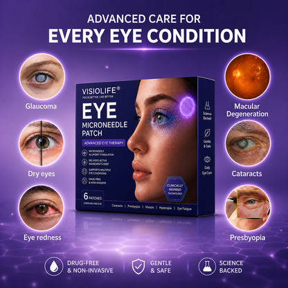 🔥 LAST DAY SALE-80% OFF✨Visiolife® Transdermal Vision-Repair Eye Microneedle Patch✅FDA Approved(Suitable for presbyopia, dry eye syndrome, glaucoma, and cataracts)